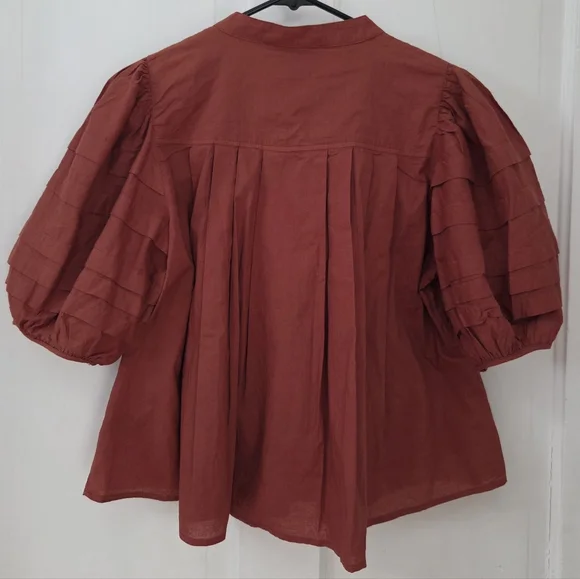Sea New York Salome Puff Sleeve Top Sunset S - Picture 4 of 13